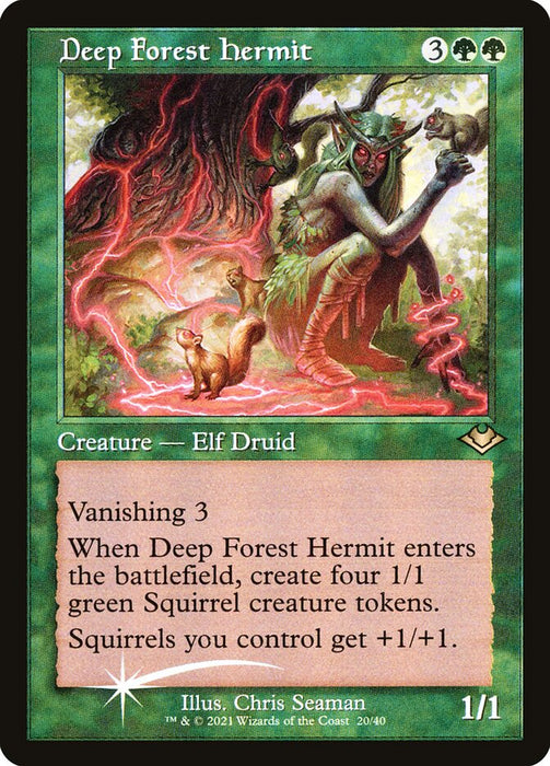 Deep Forest Hermit - Retro Frame  (Foil)