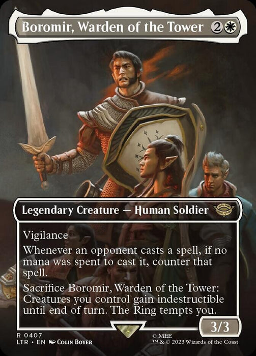Boromir, Warden of the Tower - Borderless - Legendary- Inverted