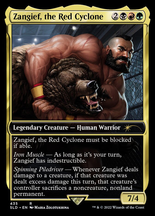 Zangief, the Red Cyclone - Maarika, Brutal Gladiator - Full Art - Legendary- Inverted (Foil)