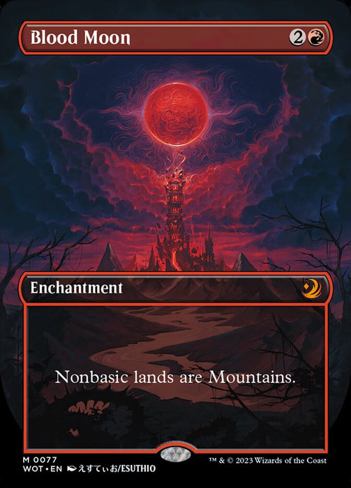 Blood Moon - Borderless - Full Art - Inverted (Foil)