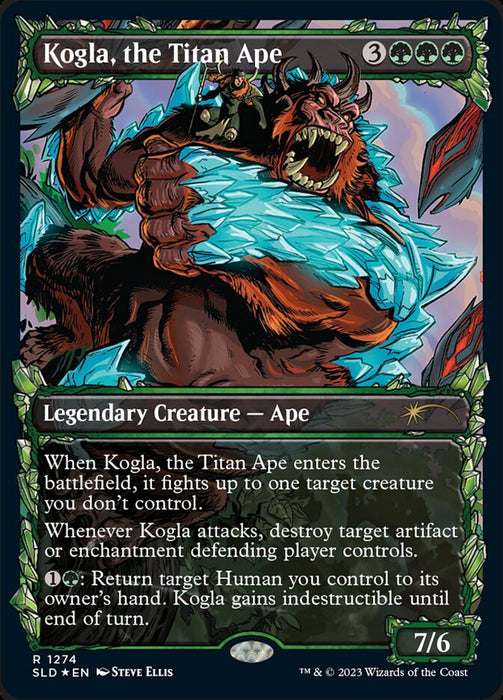 Kogla, the Titan Ape - Full Art - Showcase- Inverted- Legendary (Foil)