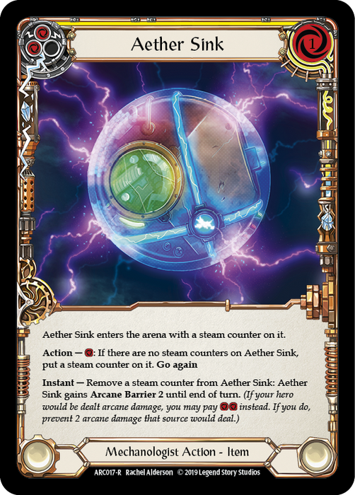 Aether Sink (Yellow) - Rainbow Foil - Unlimited Edition