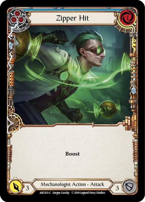 Zipper Hit (Blue) - Rainbow Foil - Unlimited Edition