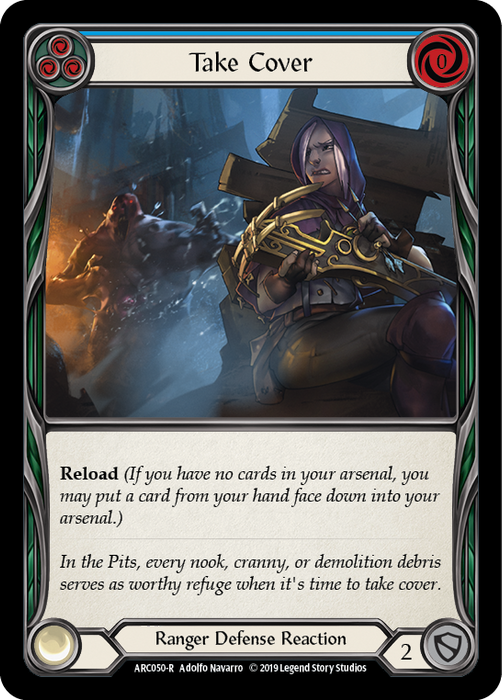 Take Cover (Blue) - Rainbow Foil - Unlimited Edition