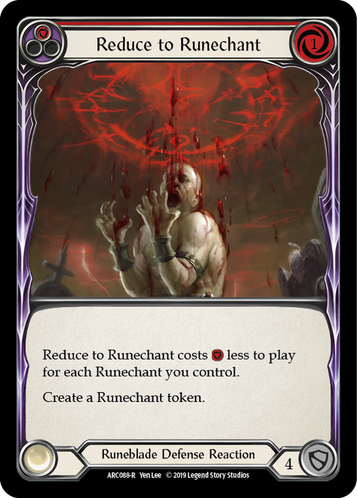 Reduce to Runechant (Red) - Rainbow Foil - Unlimited Edition