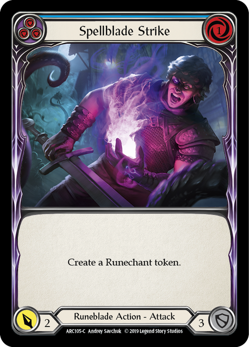 Spellblade Strike (Blue) - Rainbow Foil - 1st Edition