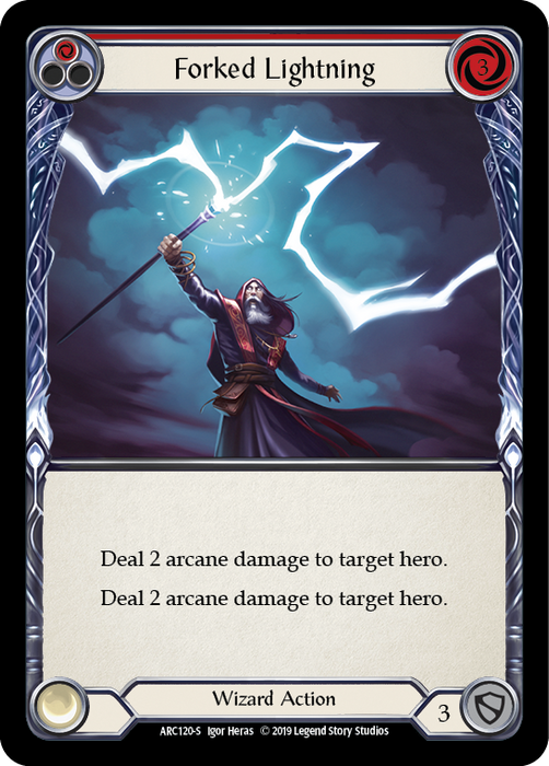Forked Lightning (Red) - Rainbow Foil - Unlimited Edition