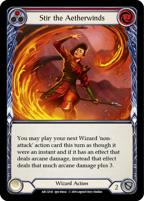 Stir the Aetherwinds (Red) - Rainbow Foil - Unlimited Edition