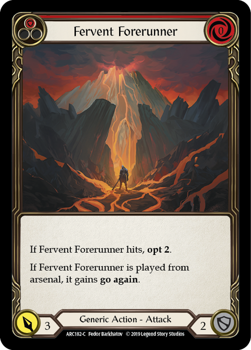 Fervent Forerunner (Red) - Rainbow Foil - Unlimited Edition