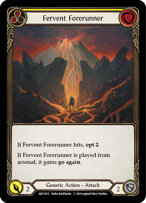 Fervent Forerunner (Yellow) - Rainbow Foil - Unlimited Edition