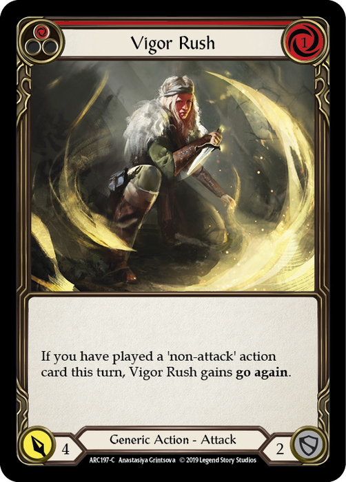 Vigor Rush (Red) - Rainbow Foil - Unlimited Edition