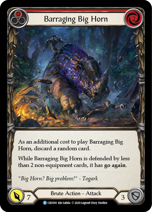 Barraging Big Horn (Red) - Rainbow Foil - Unlimited Edition