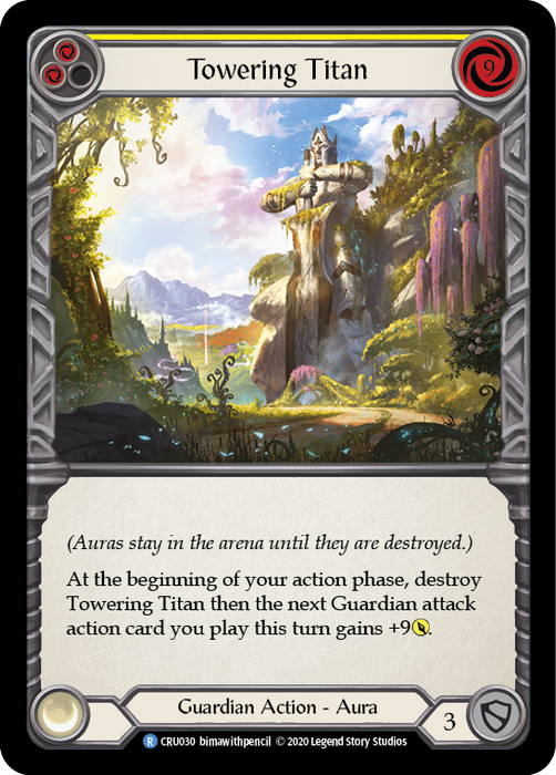 Towering Titan (Yellow) - Rainbow Foil - 1st Edition