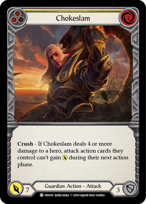 Chokeslam (Yellow) - Rainbow Foil - Unlimited Edition