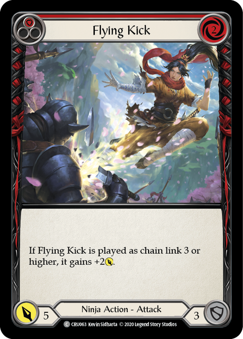 Flying Kick (Red) - Rainbow Foil - Unlimited Edition