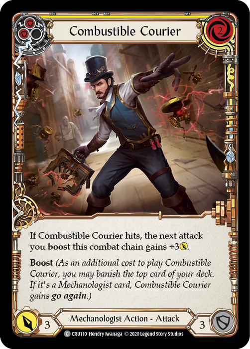 Combustible Courier (Yellow) - Rainbow Foil - 1st Edition