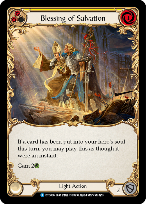 Blessing of Salvation (Yellow) - Rainbow Foil