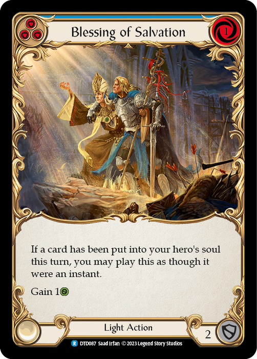 Blessing of Salvation (Blue) - Rainbow Foil