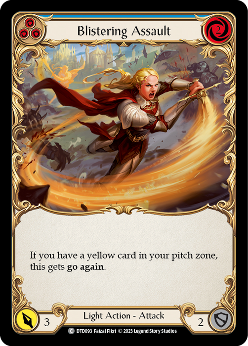 Blistering Assault (Blue) - Rainbow Foil