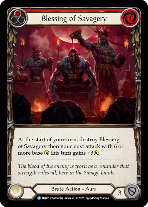Blessing of Savagery (Red) - Rainbow Foil