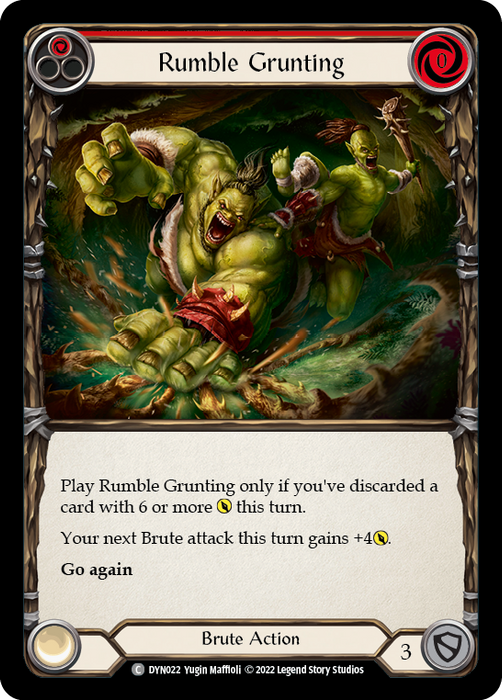 Rumble Grunting (Red) - Rainbow Foil