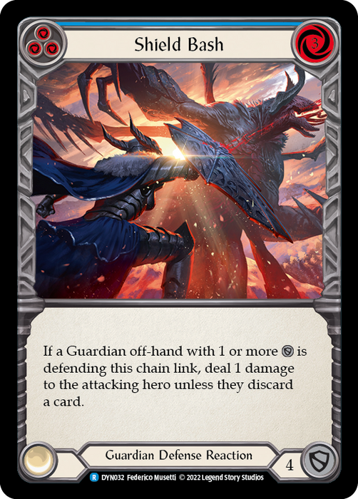 Shield Bash (Blue) - Rainbow Foil