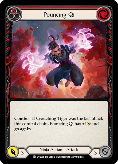 Pouncing Qi (Red) - Rainbow Foil