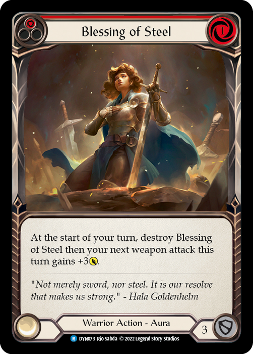 Blessing of Steel (Red) - Rainbow Foil