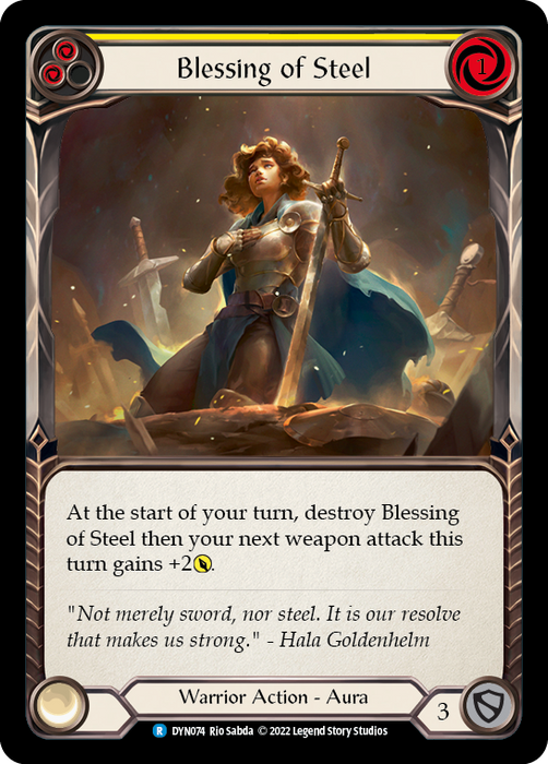 Blessing of Steel (Yellow) - Rainbow Foil
