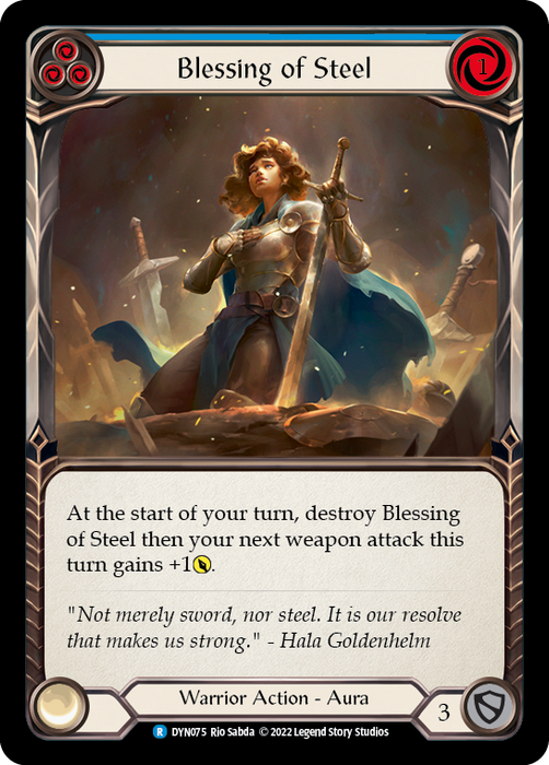 Blessing of Steel (Blue) - Rainbow Foil