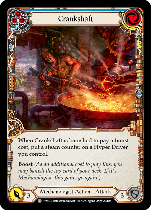 Crankshaft (Blue) - Rainbow Foil