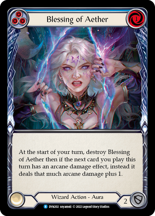 Blessing of Aether (Blue) - Rainbow Foil