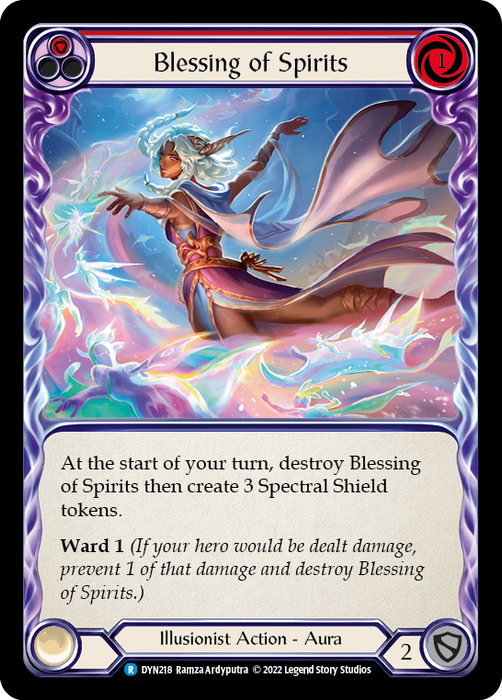 Blessing of Spirits (Red) - Rainbow Foil