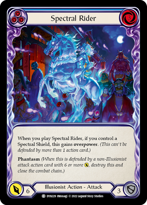 Spectral Rider (Blue) - Rainbow Foil