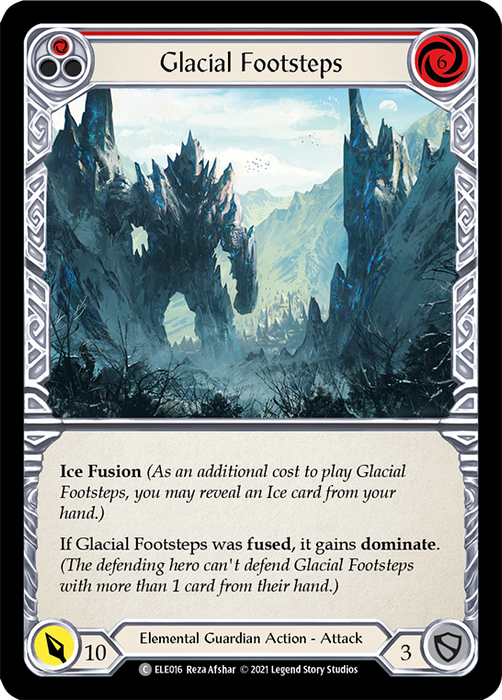 Glacial Footsteps (Red) - Rainbow Foil - Unlimited Edition