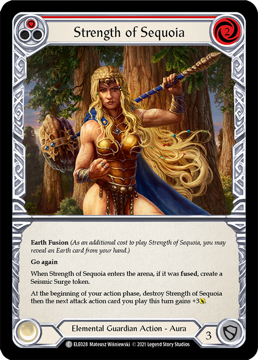 Strength of Sequoia (Red) - Rainbow Foil - Unlimited Edition