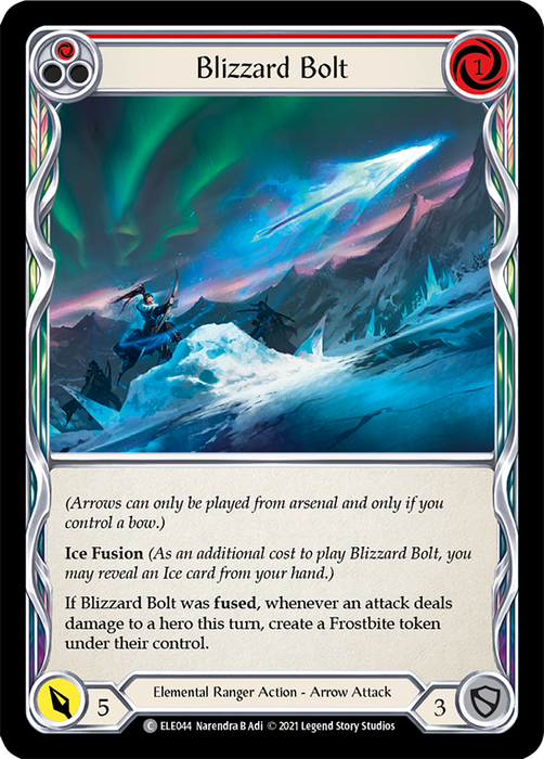 Blizzard Bolt (Red) - Rainbow Foil - 1st Edition