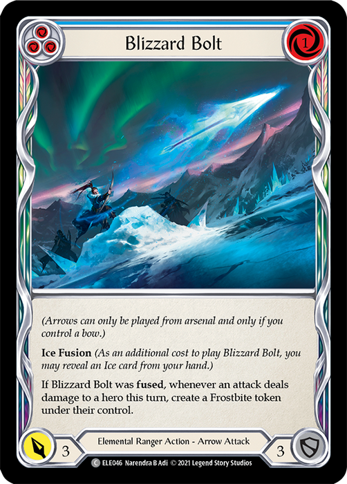 Blizzard Bolt (Blue) - Rainbow Foil - 1st Edition
