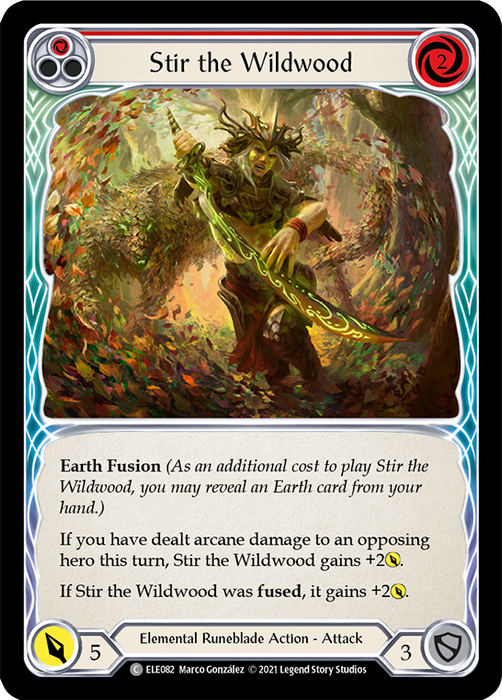 Stir the Wildwood (Red) - Rainbow Foil - Unlimited Edition