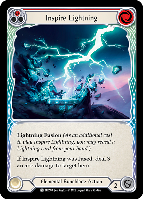 Inspire Lightning (Red) - Rainbow Foil - 1st Edition