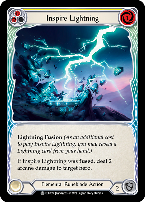 Inspire Lightning (Yellow) - Rainbow Foil - Unlimited Edition