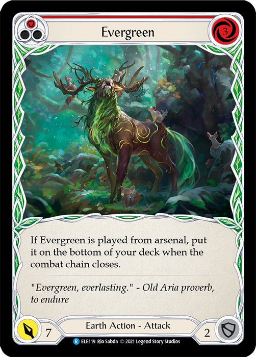 Evergreen (Red) - Rainbow Foil - 1st Edition