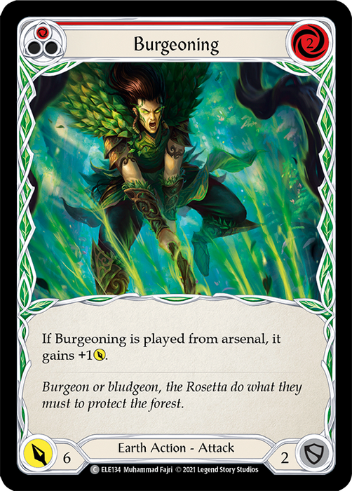 Burgeoning (Red) - Rainbow Foil - Unlimited Edition