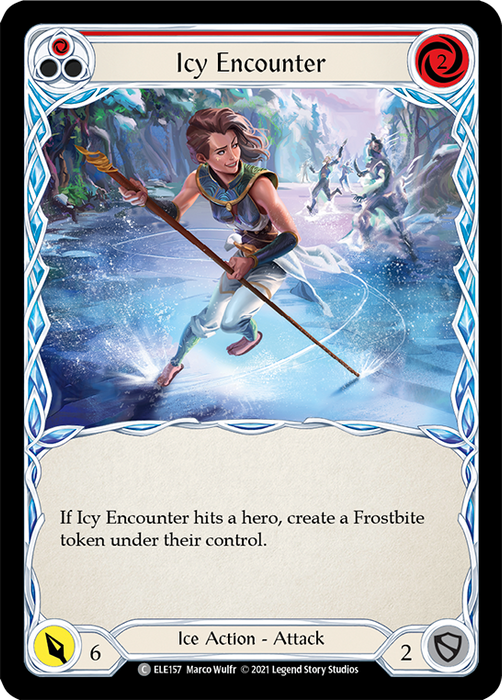 Icy Encounter (Red) - Rainbow Foil - 1st Edition