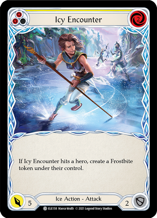 Icy Encounter (Yellow) - Rainbow Foil - 1st Edition