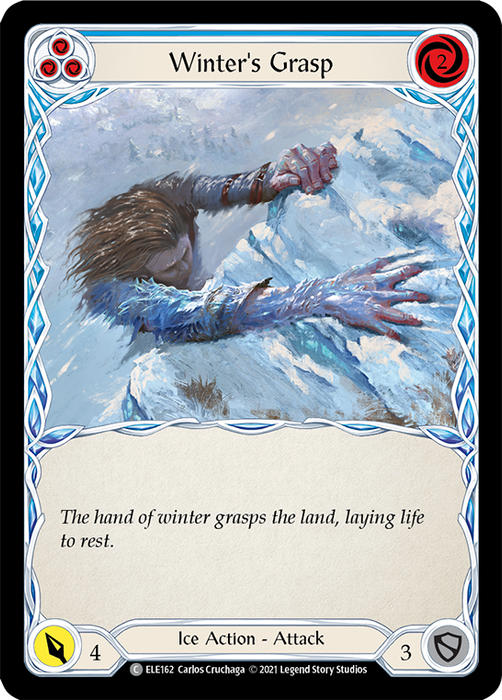 Winter's Grasp (Blue) - Rainbow Foil - 1st Edition