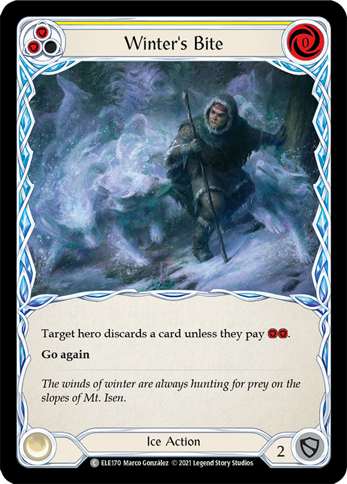 Winter's Bite (Yellow) - Rainbow Foil - Unlimited Edition