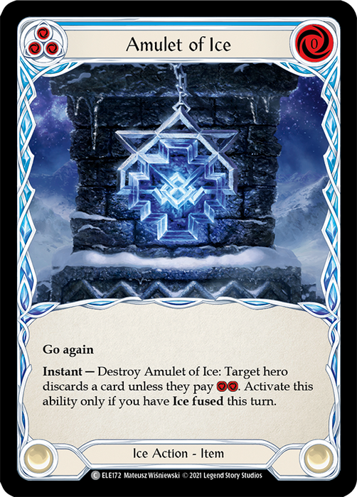 Amulette de Glace (Bleu) - Rainbow Foil - 1ère édition