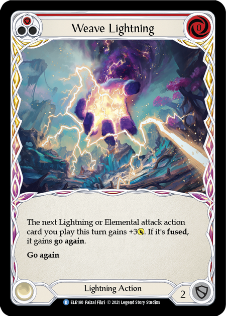 Weave Lightning (Red) - Rainbow Foil - Unlimited Edition