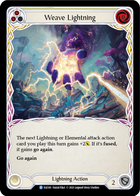 Weave Lightning (Yellow) - Rainbow Foil - Unlimited Edition